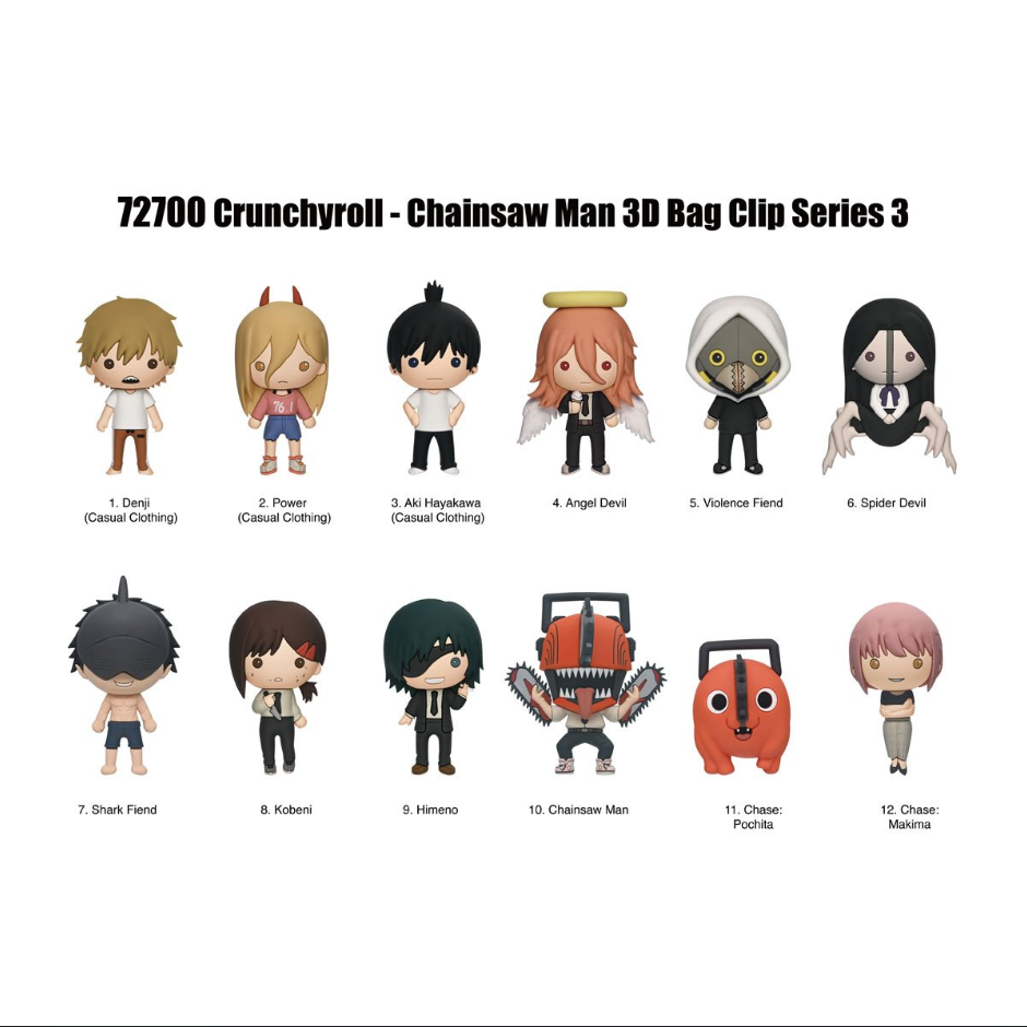 Chainsaw Man Series 3 3D Foam Bag Clip : Pre-Order