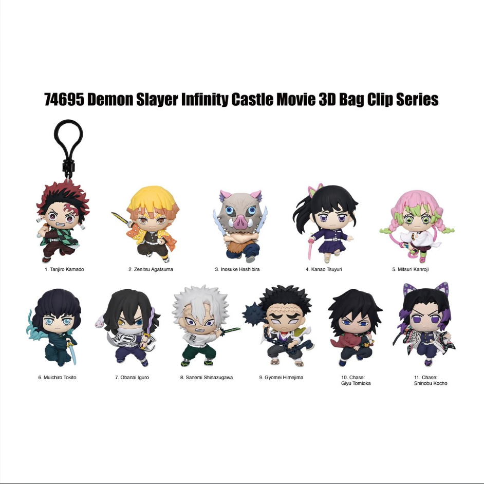 Demon Slayer: Kimetsu no Yaiba Infinity Castle 3D Foam Bag Clip