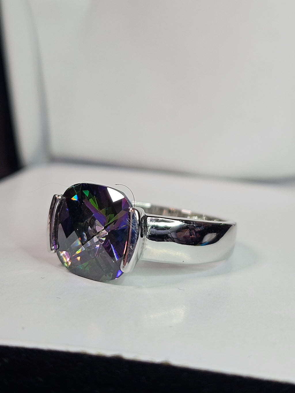 Rainbow Mystic Topaz Sterling Silver Ring