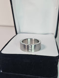 Stainless Steel Three Studded Ring Size 7.5