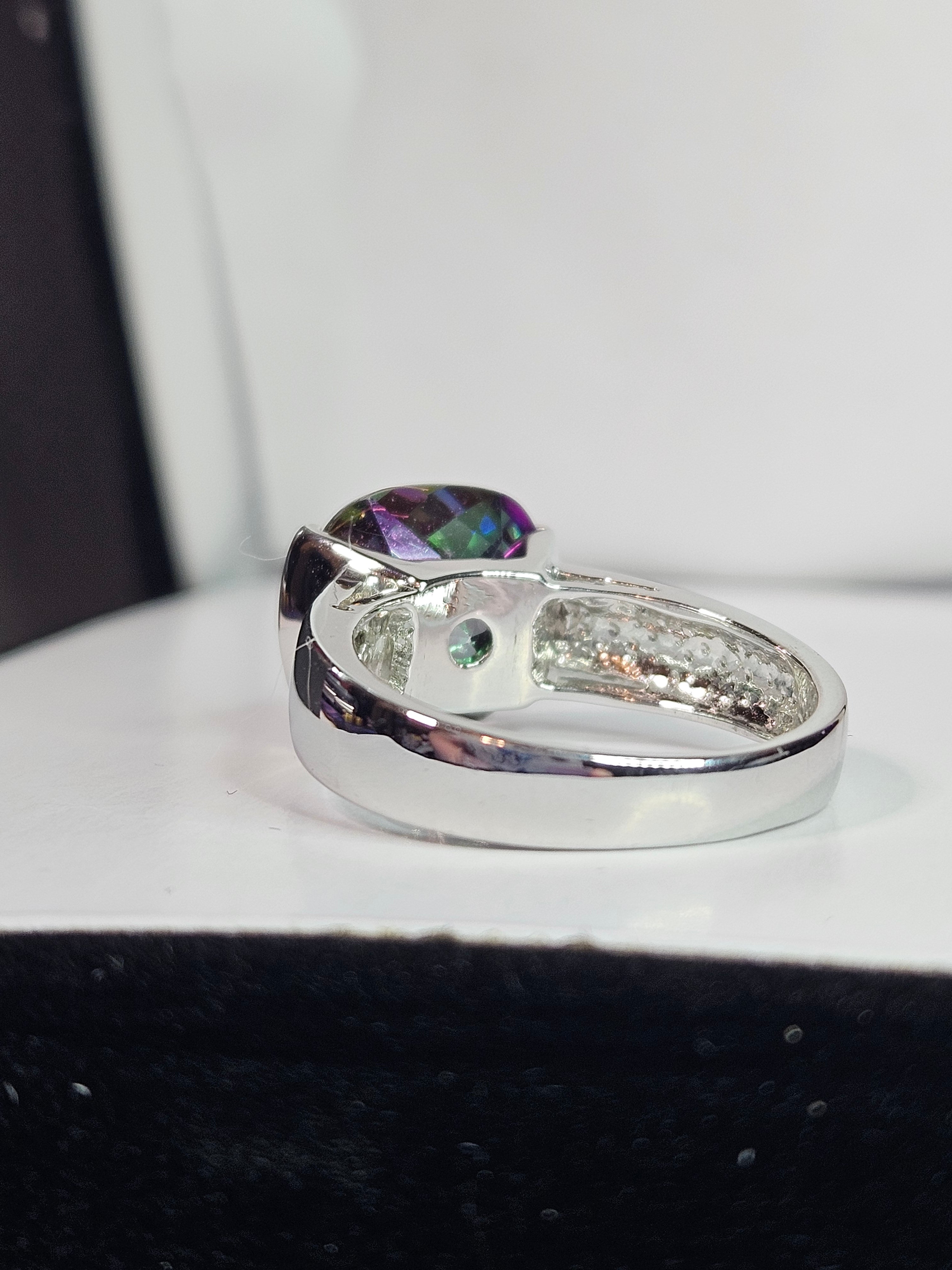 Rainbow Mystic Topaz Sterling Silver Ring