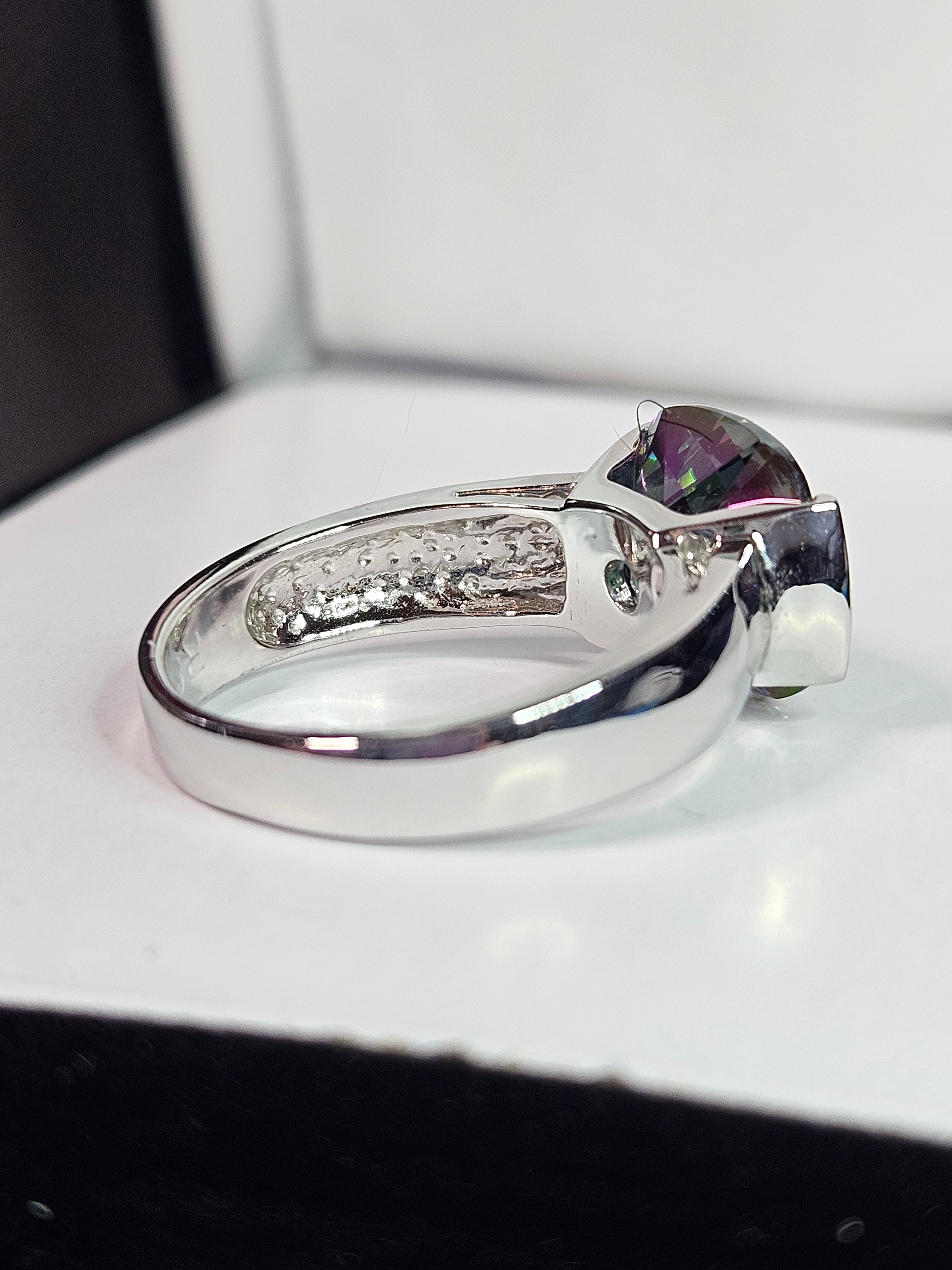 Rainbow Mystic Topaz Sterling Silver Ring