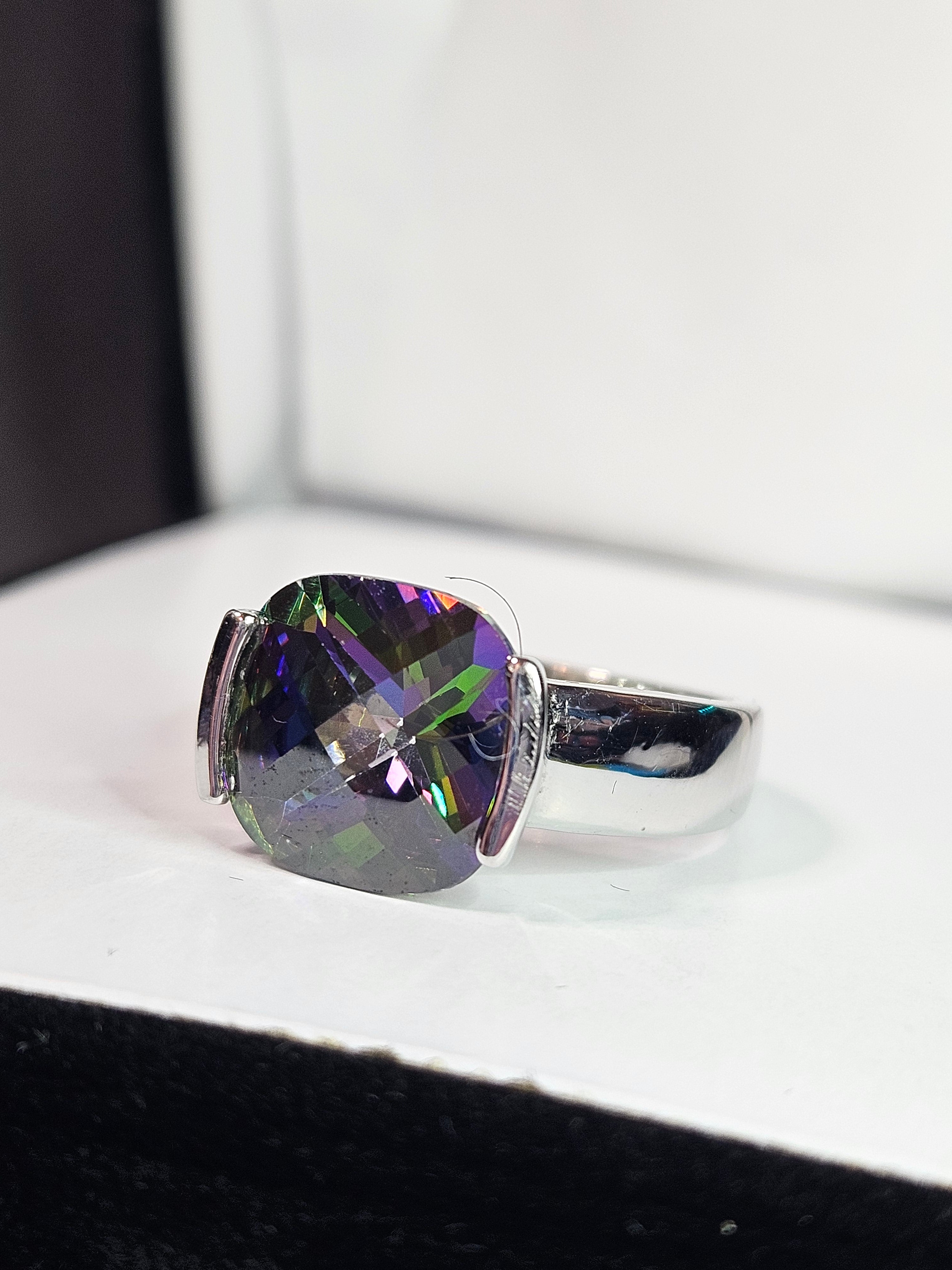 Rainbow Mystic Topaz Sterling Silver Ring